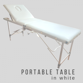 Teeth Whitening Portable Table in white