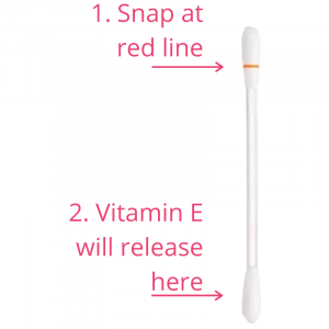 Vitamin E stick - application