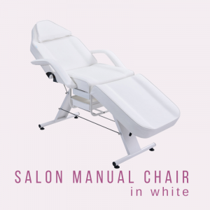 Salon Manual Chair in white
