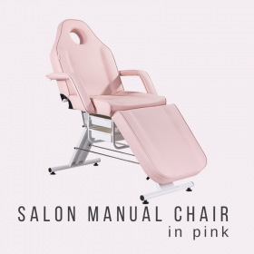 Professional Salon Teeth Whitening Manual Chair in baby pink