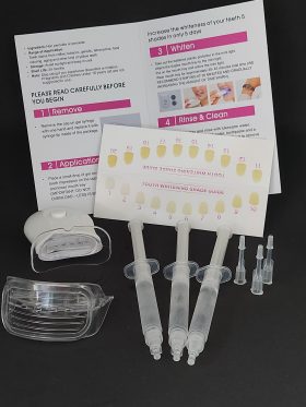 Deluxe DIY Home Teeth Whitening Syringe Kit open instruction