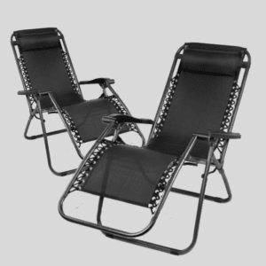 Two mobile teeth whitening black portable chairs